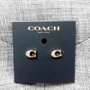 New Coach stud earrings